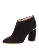 darota suede ankle bootie, black