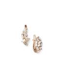 Fireworks Mini Huggie Earrings in 18k Rose Gold