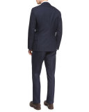 Pied-de-Poule Mini Houndstooth Wool Suit, Navy