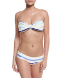 provincetown striped bandeau swim top