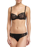 Wish Lace Demi Cup Bra, Black