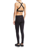 Supanova Sport Leggings W/Mesh Inset, Black