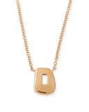 Trapezoid Puzzle Pendant Necklace in 18K Rose Gold
