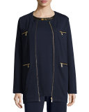 Four-Pocket Cotton Interlock Jacket 