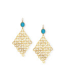 Turquoise Chain-Link Statement Earrings