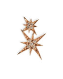 14K Rose Gold Diamond Double Starburst Earring