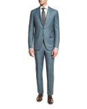Trofeo® Tonal Plaid Two-Piece Suit, Light Green
