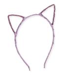 Glittered Cat-Ear Headband, Purple