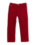 Regular-Fit Faded Denim Jeans, Red, Size 3-6