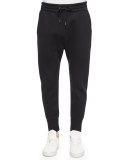 Basic Fleece Track Pants, Black