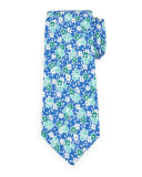 Floral-Print Silk-Cotton Tie