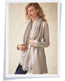 Boiled Wool Funnel-Neck Coat 