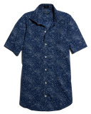 Ocean Traffic Printed Short-Sleeve Sport Shirt, Barchetta Blue