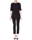 Catherine Cropped Pants, Black