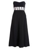 Honora Bustier Midi Dress, Black