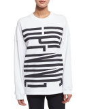 Cozy Stretch Logo Sweatshirt, White