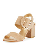 Citysandal Suede Buckle City Sandal, Mojave