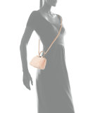 Peekaboo Micro Shearling Fur Satchel Bag, Light Rose Pink
