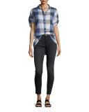 The Almost Skinny Ankle Jeans, Worn Black Wash