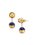 Logo Bead Jacket Earrings