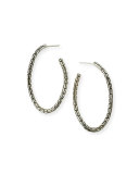 Classic Chain Sterling Silver Twisted Hoop Earrings