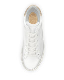 Crystal-Trim Low-Top Sneaker, White