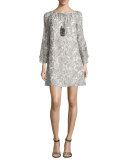 Ruby Printed Silk Shift Dress