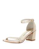 Simple Metallic 55mm Sandal, Gold