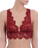 Noir Comme La Robe Special Lace Bralette, Parisian Red