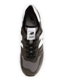 1300 Heritage Men's Suede/Mesh Sneaker, Black/Gray