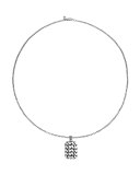 Large Chain Dog Tag Pendant Necklace