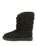 Tania Chevron-Shearling Fur Boot