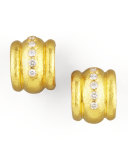 Amalfi Diamond 19k Gold Huggie Earrings
