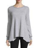 Lucai Heathered Terry Sweater, Gray