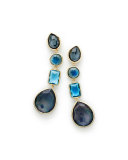 18K Rock Candy Linear Four-Drop Earrings in Midnight Rain