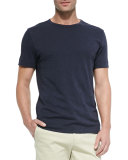 Slub Crewneck Short-Sleeve T-Shirt, Navy