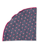 Chambray Dot-Print Pocket Circle, Navy