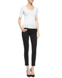 The Stiletto Cropped Jeans, Jet Black