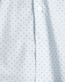 Circle-Print Sport Shirt, White