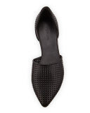 Nina Perforated Two-Piece Skimmer, Black