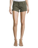 Foster Rolled-Cuff Denim Shorts, Fennel