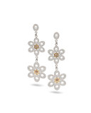 Opera Double-Flower Drop Earrings