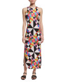 Fractals Printed Midi Coverup Dress