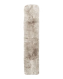 Fox-Fur Pull-Through Scarf, Light Gray