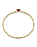 Petite Wheaton Bracelet with Garnet and Diamonds in Gold