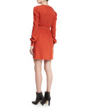Neda Studded Long-Sleeve Dress