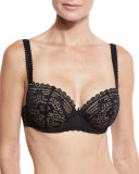 Hanae Padded Balconette Bra, Black