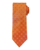 Woven Foulard Silk Tie, Rust