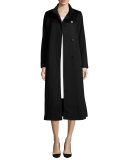 Long Wool Coat, Black