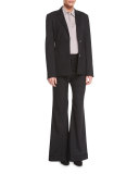Winona Flared Cuffed Pants, Black